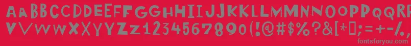 Wonderlism Font – Gray Fonts on Red Background