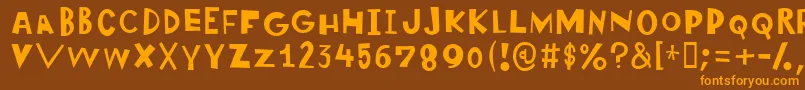 Wonderlism Font – Orange Fonts on Brown Background