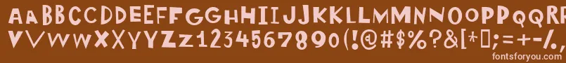 Шрифт Wonderlism – розовые шрифты на коричневом фоне