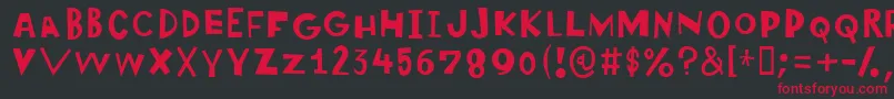 Wonderlism Font – Red Fonts on Black Background