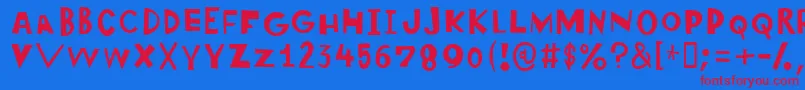 Wonderlism Font – Red Fonts on Blue Background