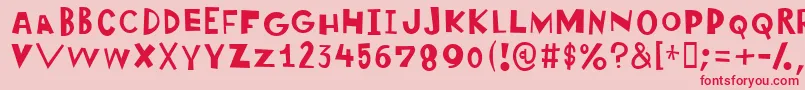 Wonderlism Font – Red Fonts on Pink Background