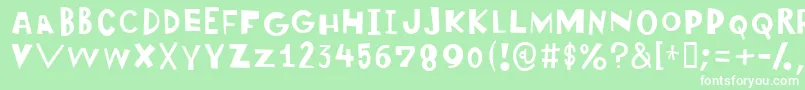 Wonderlism Font – White Fonts on Green Background