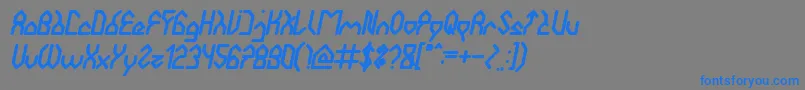HouseBuilderBoldItalic Font – Blue Fonts on Gray Background