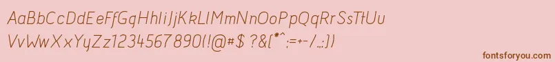 Шрифт AcidItalic – коричневые шрифты на розовом фоне