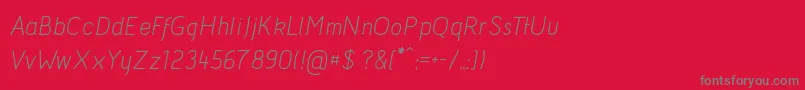 Шрифт AcidItalic – серые шрифты на красном фоне