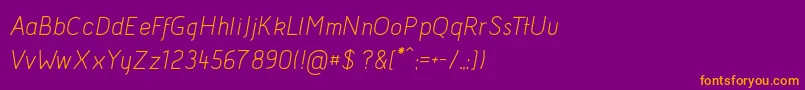 AcidItalic Font – Orange Fonts on Purple Background