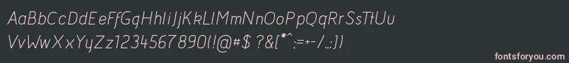 AcidItalic Font – Pink Fonts on Black Background