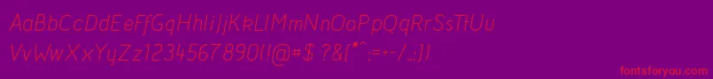 AcidItalic Font – Red Fonts on Purple Background