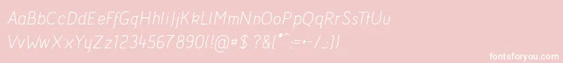 AcidItalic Font – White Fonts on Pink Background