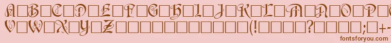 AmnenaRegular Font – Brown Fonts on Pink Background