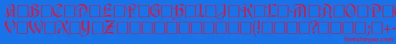 AmnenaRegular Font – Red Fonts on Blue Background