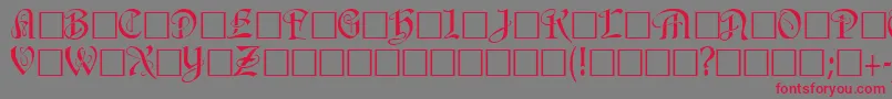 AmnenaRegular Font – Red Fonts on Gray Background