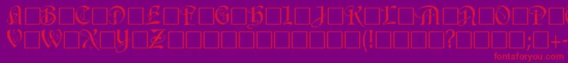 AmnenaRegular Font – Red Fonts on Purple Background