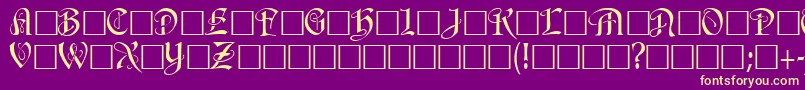 AmnenaRegular Font – Yellow Fonts on Purple Background