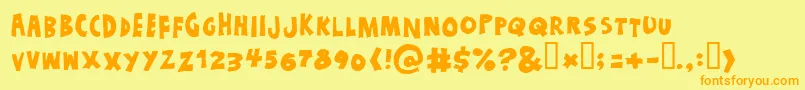 More about Justadream Font Justadream Font – Orange Fonts on Yellow Background