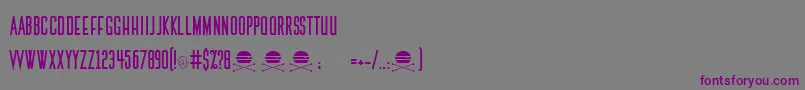 ThemedicRegular Font – Purple Fonts on Gray Background