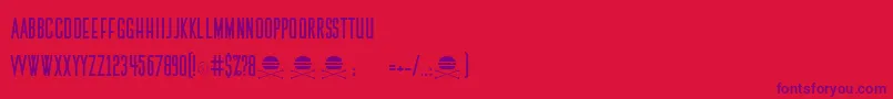 ThemedicRegular Font – Purple Fonts on Red Background