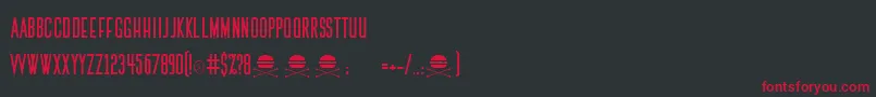 ThemedicRegular Font – Red Fonts on Black Background