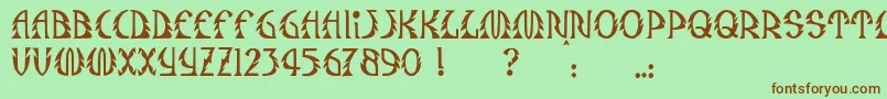 JmhSafari Font – Brown Fonts on Green Background