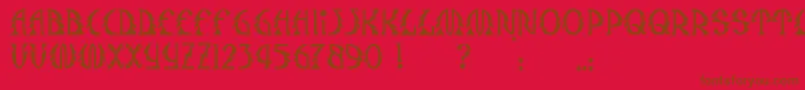 JmhSafari Font – Brown Fonts on Red Background