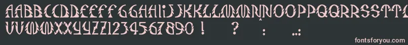 JmhSafari Font – Pink Fonts on Black Background
