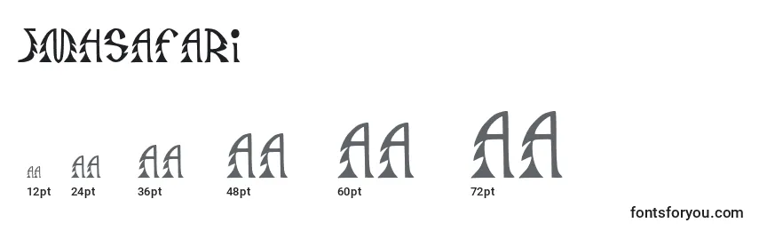 Größen der Schriftart JmhSafari