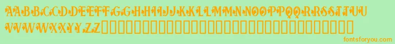 Bloorg Font – Orange Fonts on Green Background