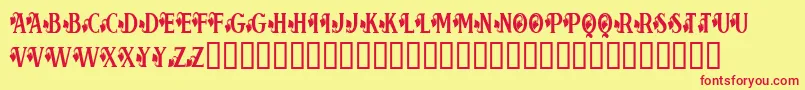 Bloorg Font – Red Fonts on Yellow Background