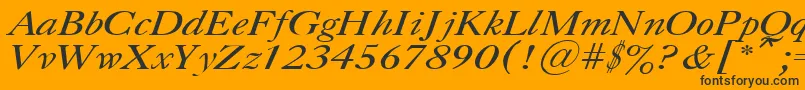 CaslonItalic.001.001 Font – Black Fonts on Orange Background