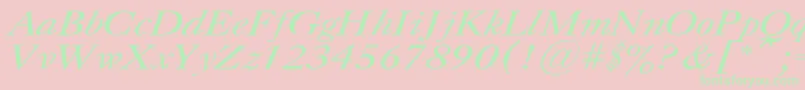 CaslonItalic.001.001 Font – Green Fonts on Pink Background