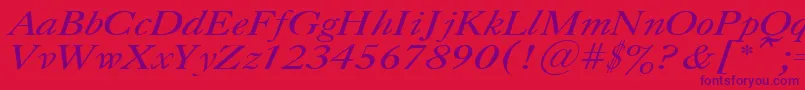 CaslonItalic.001.001 Font – Purple Fonts on Red Background