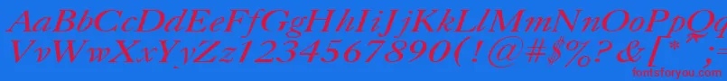 Шрифт CaslonItalic.001.001 – красные шрифты на синем фоне
