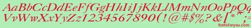 CaslonItalic.001.001 Font – Red Fonts on Green Background
