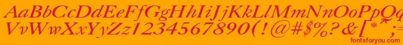 CaslonItalic.001.001 Font – Red Fonts on Orange Background