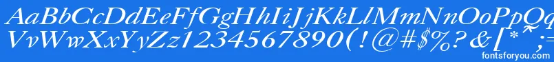 フォントCaslonItalic.001.001 – 青い背景に白い文字