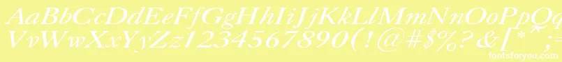 CaslonItalic.001.001 Font – White Fonts on Yellow Background