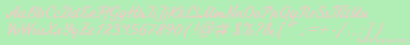 Jikharev.Kz Font – Pink Fonts on Green Background