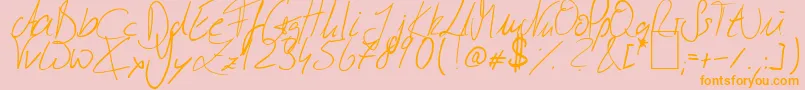 JulliscriptumReloaded Font – Orange Fonts on Pink Background