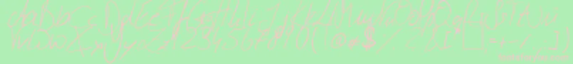 JulliscriptumReloaded Font – Pink Fonts on Green Background