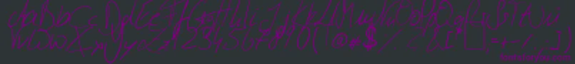 JulliscriptumReloaded Font – Purple Fonts on Black Background