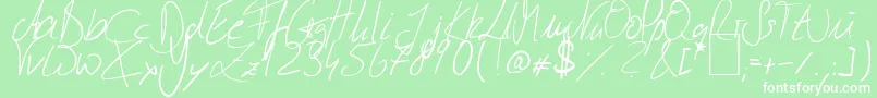 JulliscriptumReloaded Font – White Fonts on Green Background