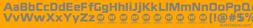 BlackthornsBlackDemo Font – Gray Fonts on Orange Background