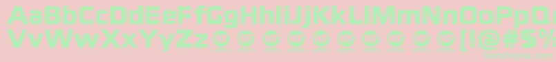 BlackthornsBlackDemo Font – Green Fonts on Pink Background