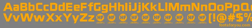 BlackthornsBlackDemo Font – Orange Fonts on Gray Background