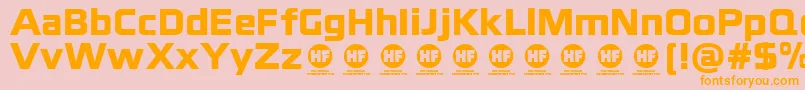 BlackthornsBlackDemo Font – Orange Fonts on Pink Background