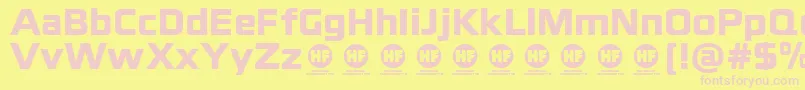 BlackthornsBlackDemo Font – Pink Fonts on Yellow Background