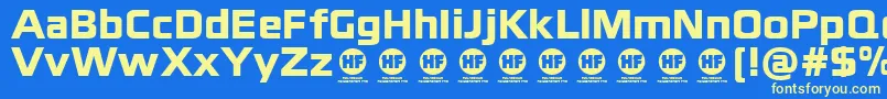 BlackthornsBlackDemo Font – Yellow Fonts on Blue Background