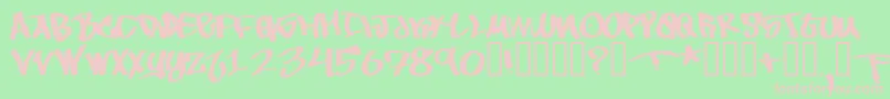 Tobec Font – Pink Fonts on Green Background