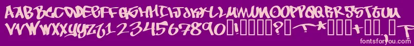 Tobec Font – Pink Fonts on Purple Background